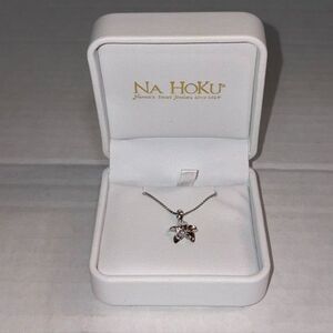 Na Hoku Sterling Silver Plumeria Necklace, Fine Hawaiian Jewelry